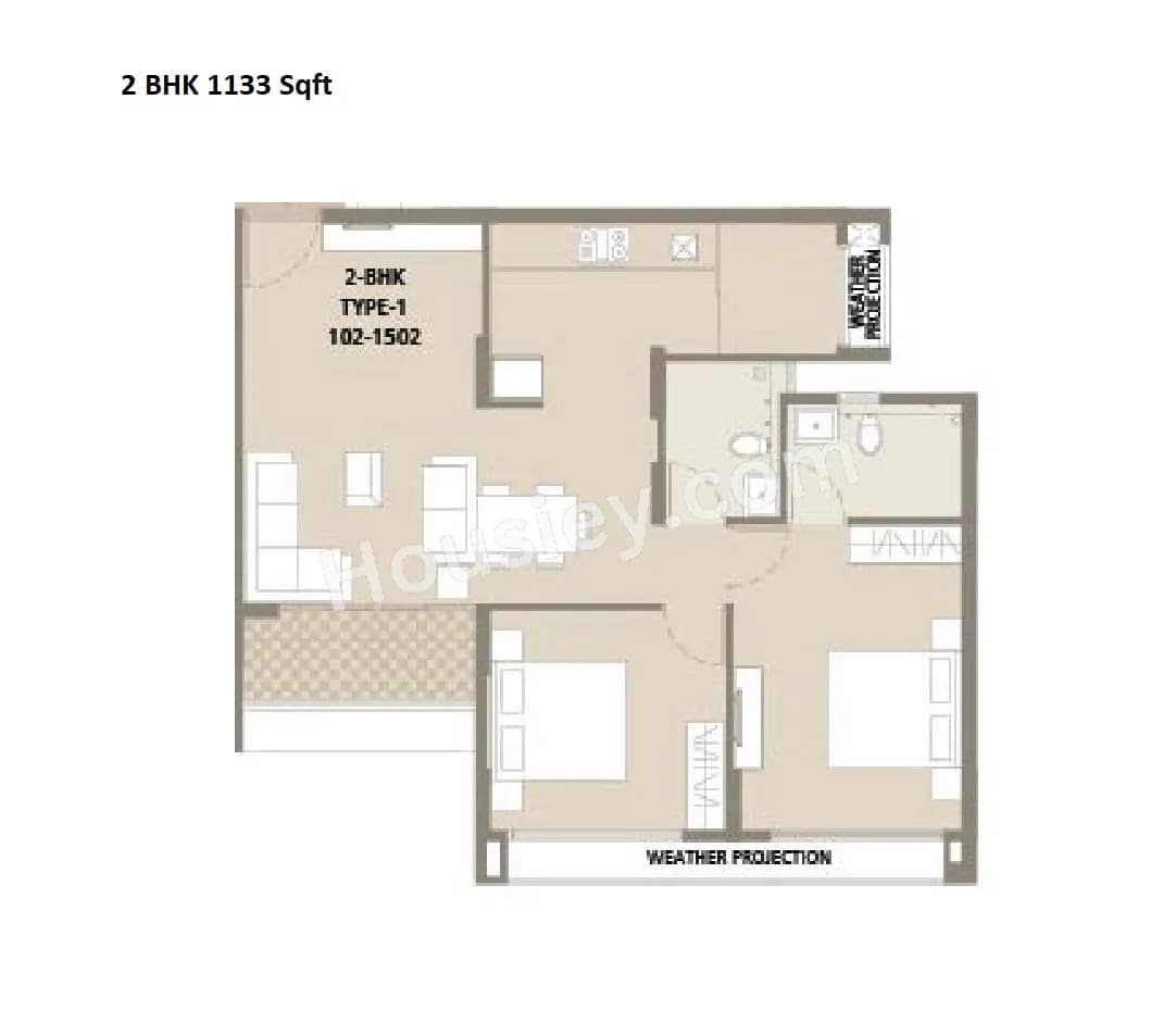 Unit plan - 793 sq.ft.