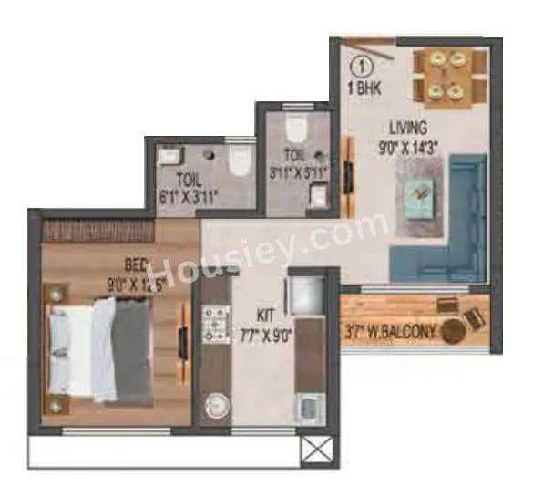Unit plan - 440 sq.ft.