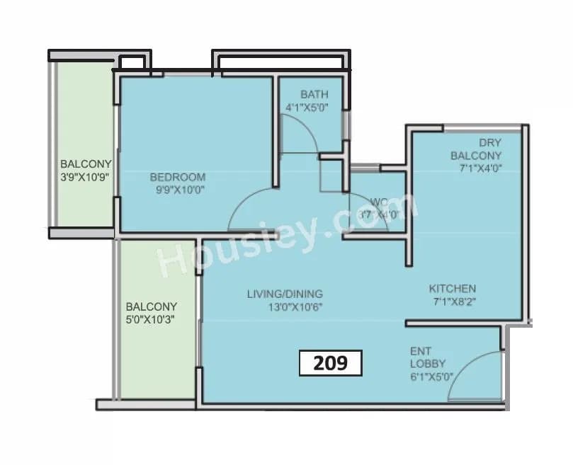 Unit plan - 525 sq.ft.