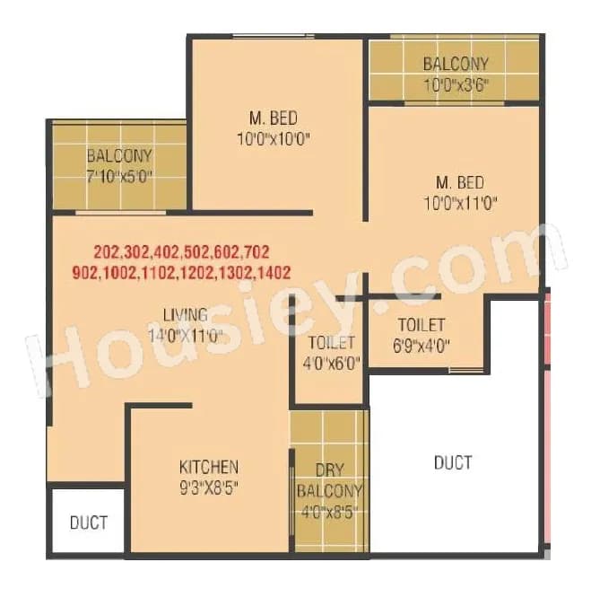 Unit plan - 680 sq.ft.