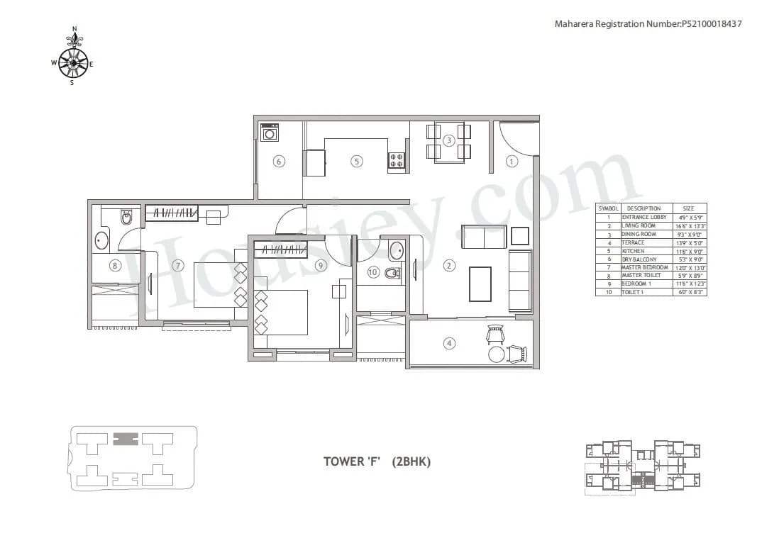Unit plan - 1002 sq.ft.
