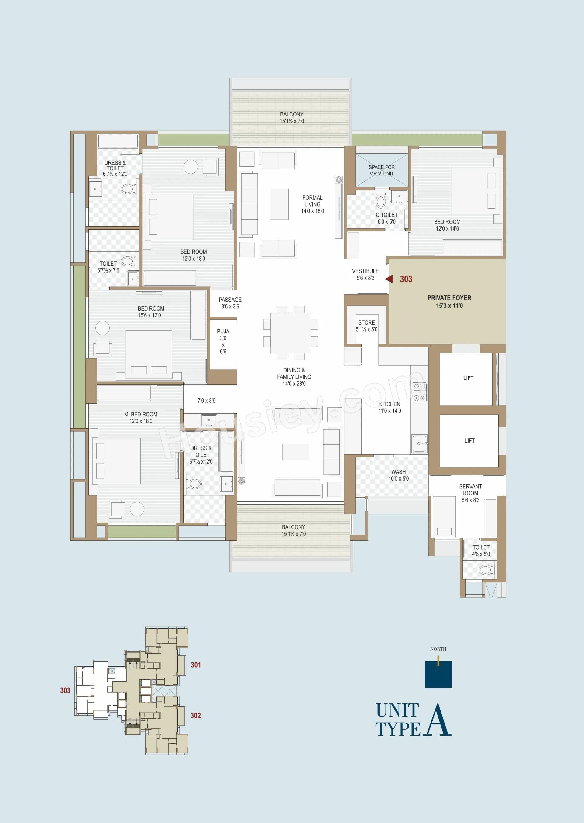 Unit plan - 2455 sq.ft.