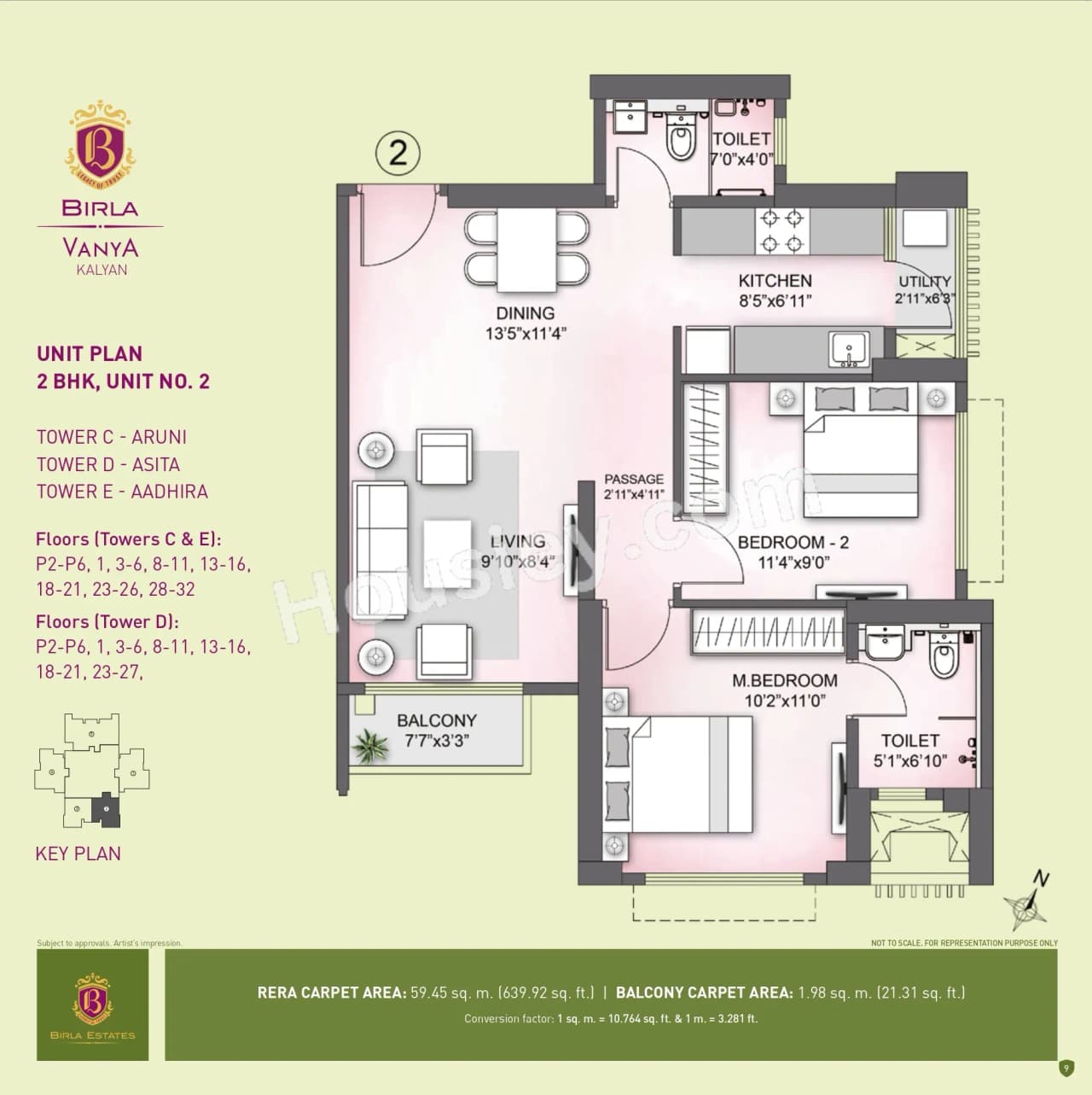 Unit plan - 661 sq.ft.