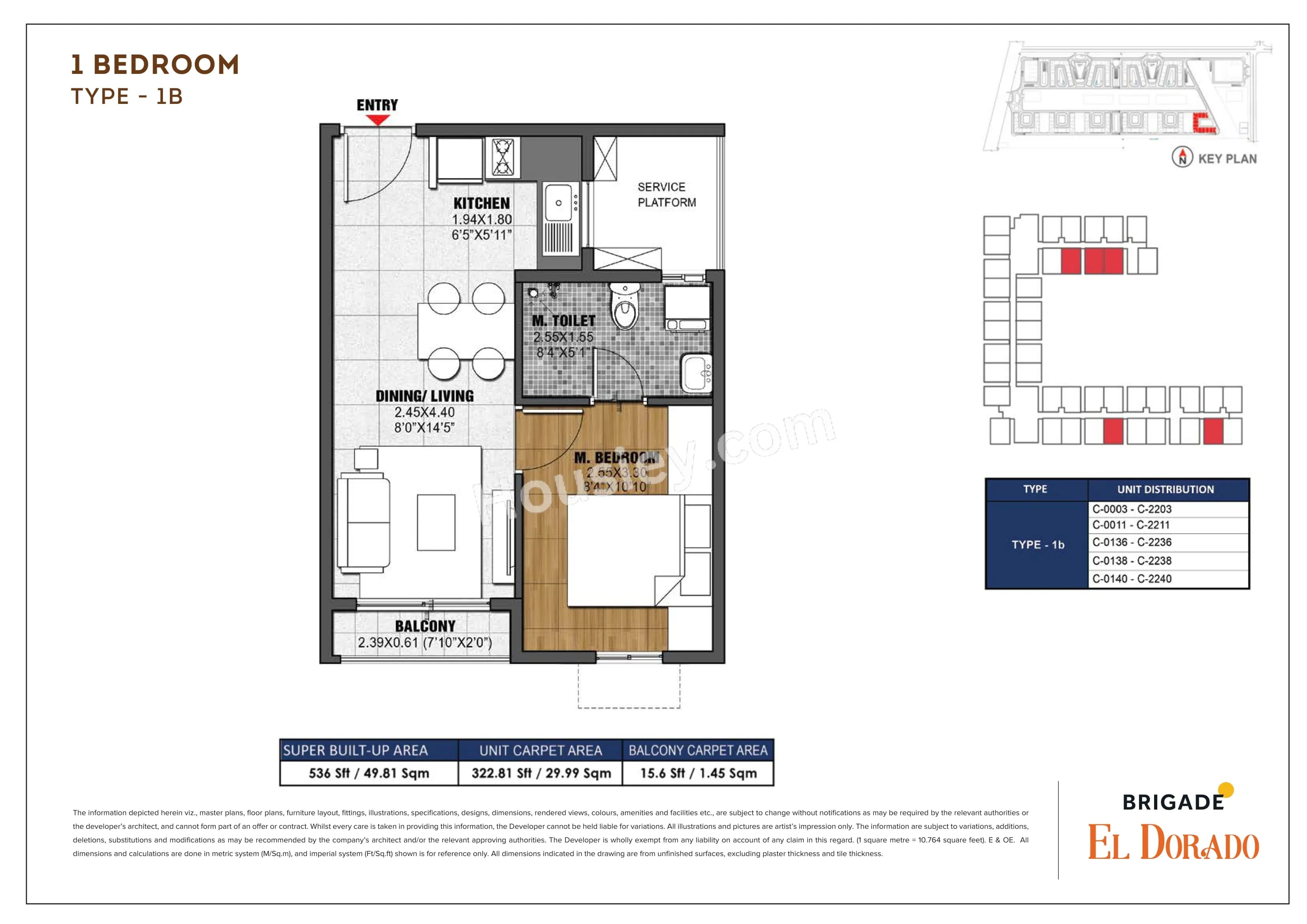 Unit plan - 323 sq.ft.