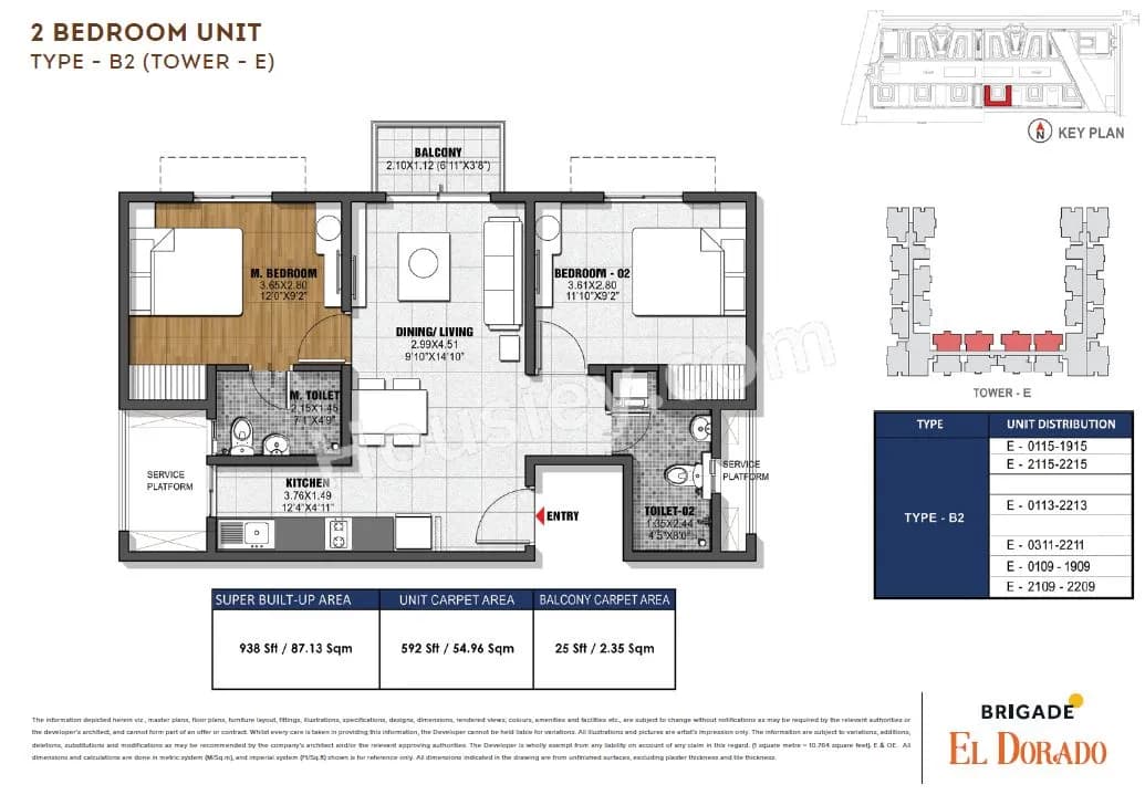 Unit plan - 592 sq.ft.
