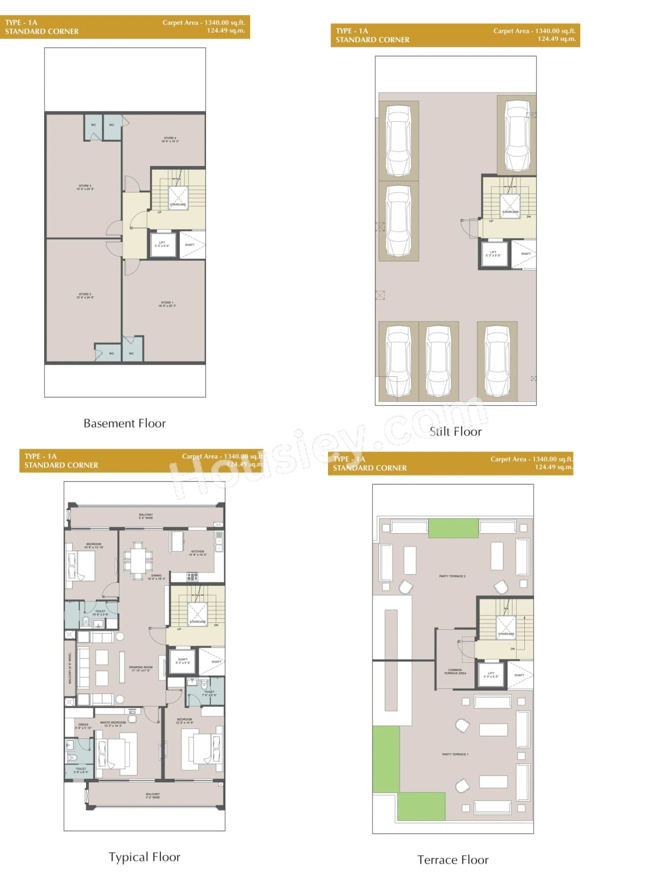 Unit plan - 1340 sq.ft.