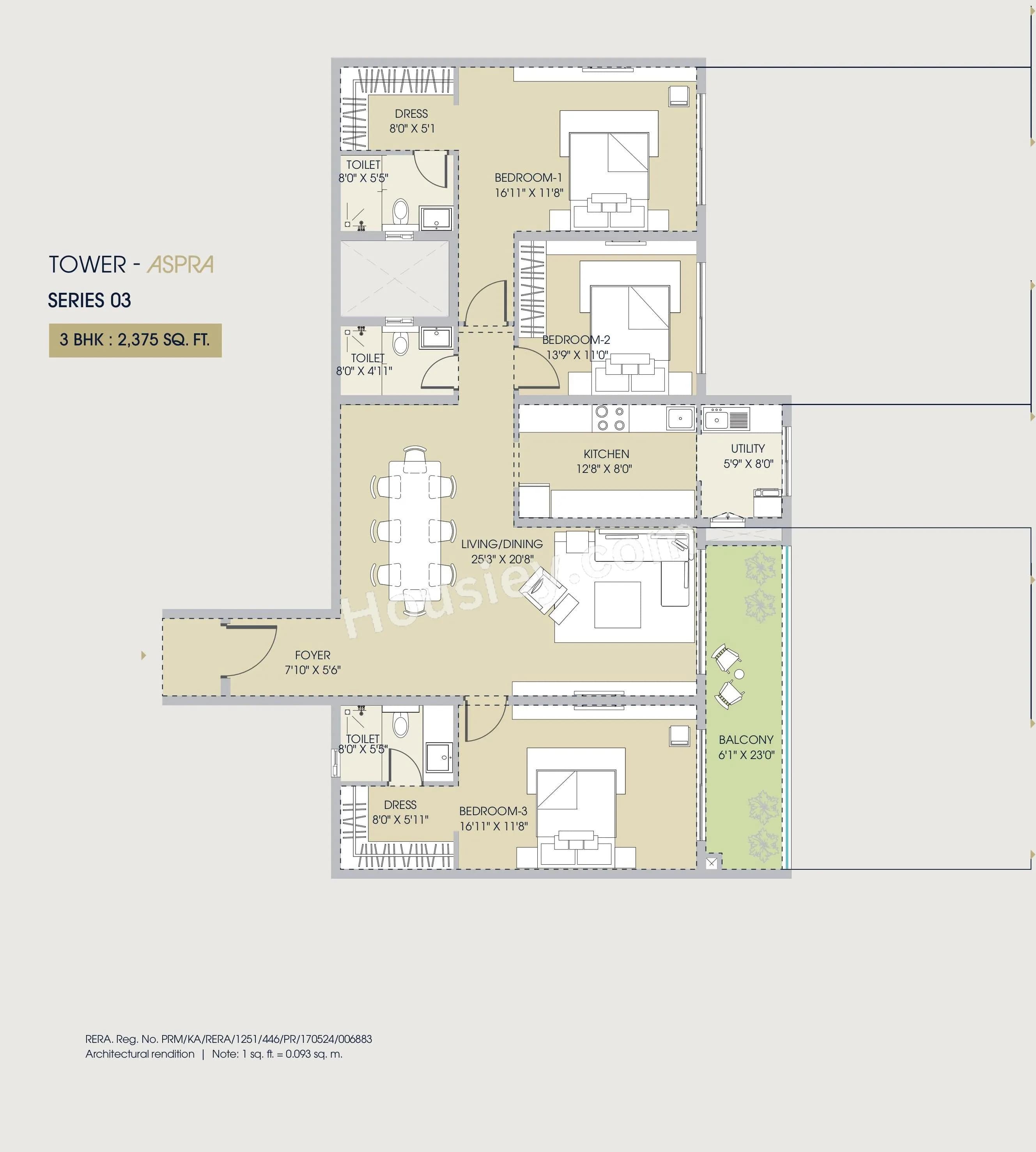 Unit plan - 1662 sq.ft.