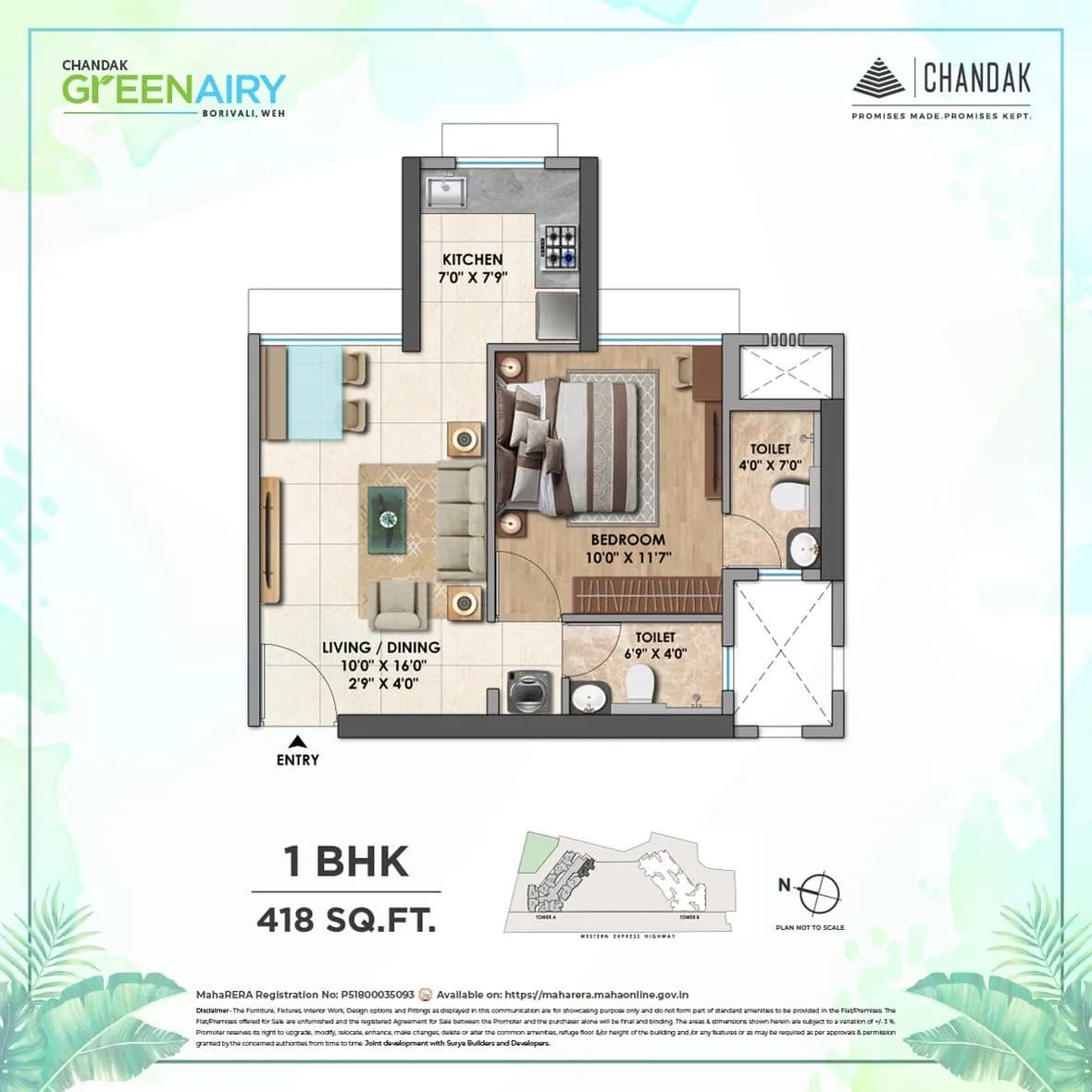 Unit plan - 418 sq.ft.