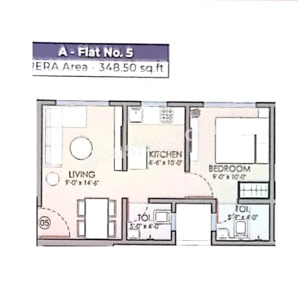 Unit plan - 348 sq.ft.
