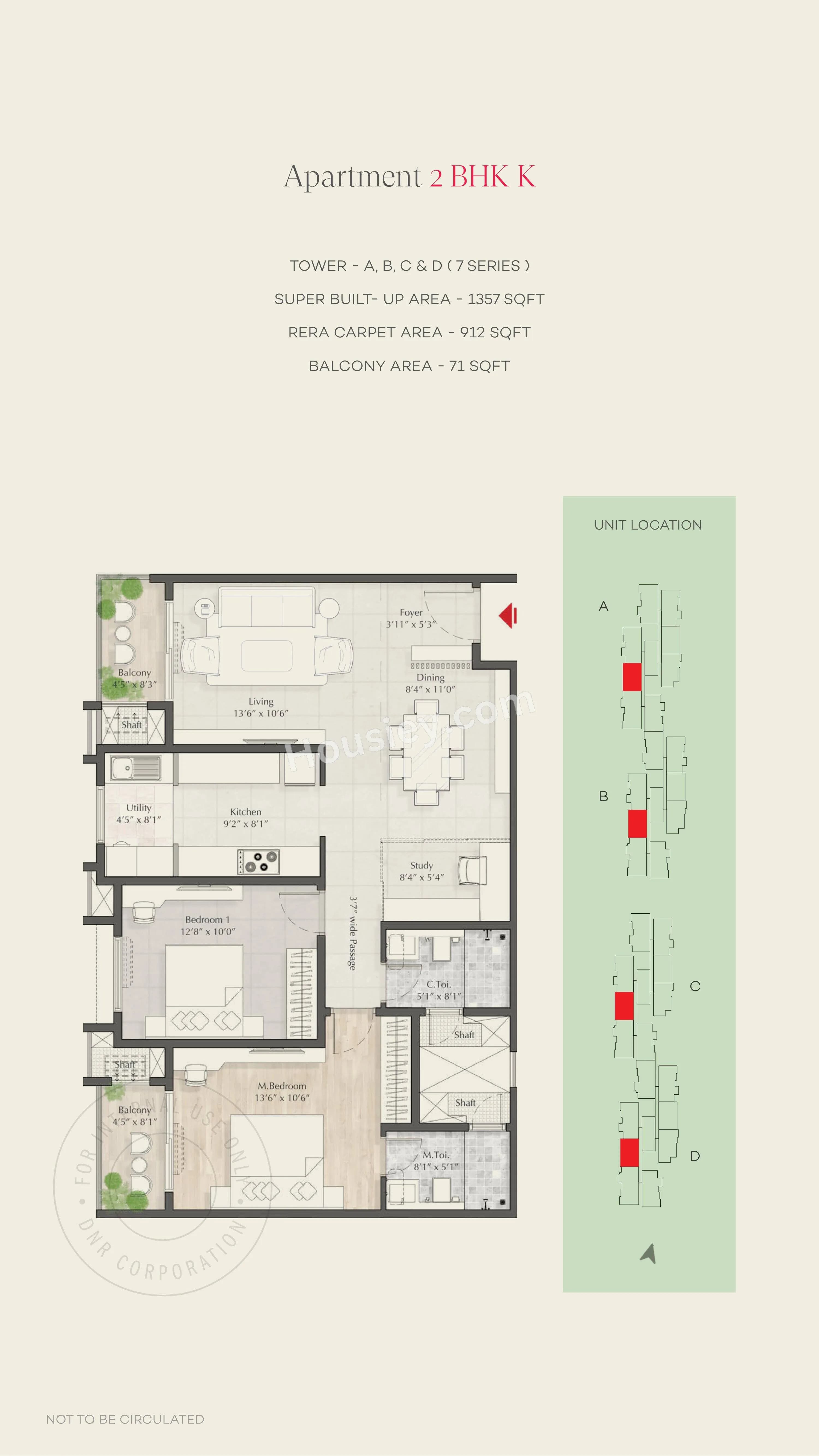 Unit plan - 983 sq.ft.