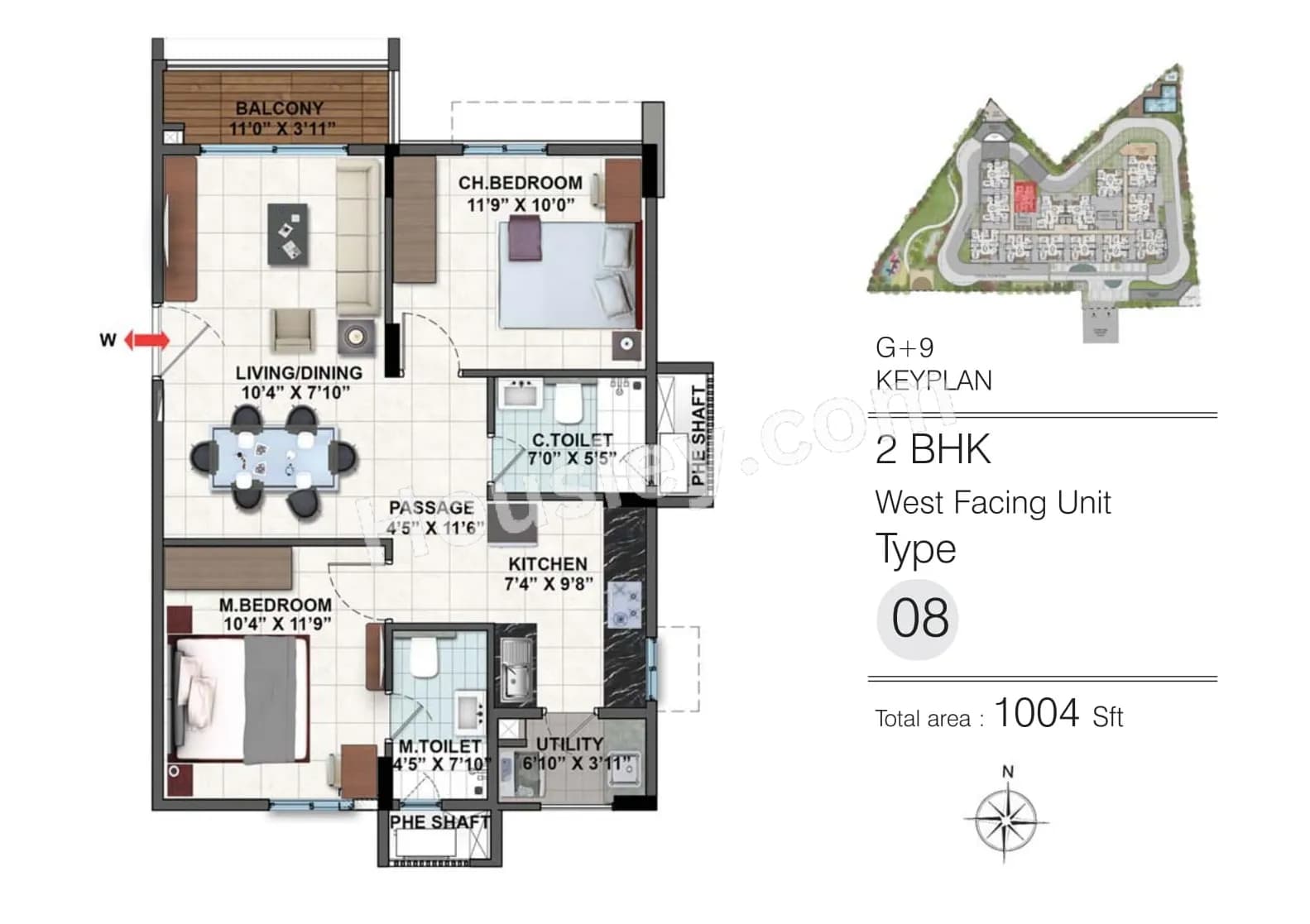 Unit plan - 643 sq.ft.