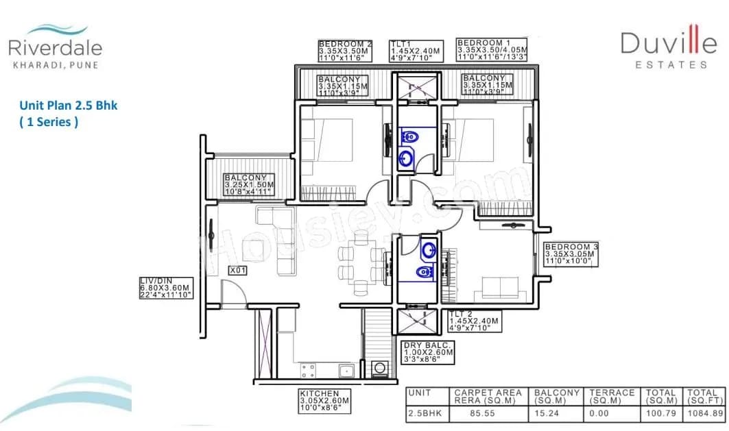 Unit plan - 1084 sq.ft.