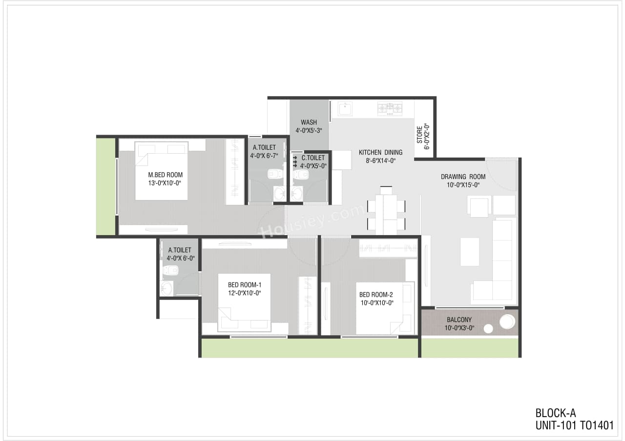 Unit plan - 1945 sq.ft.