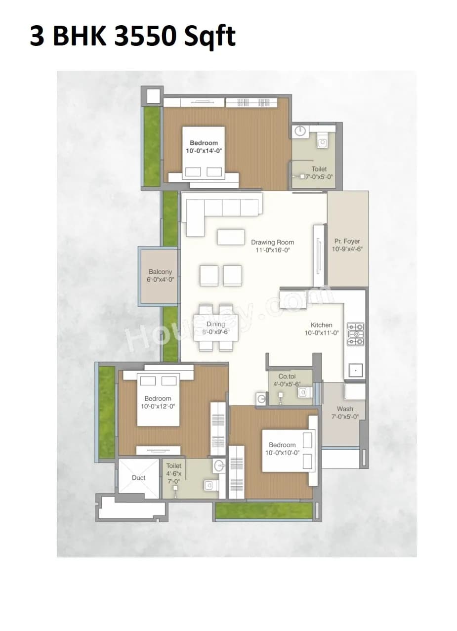 Unit plan - 1952 sq.ft.