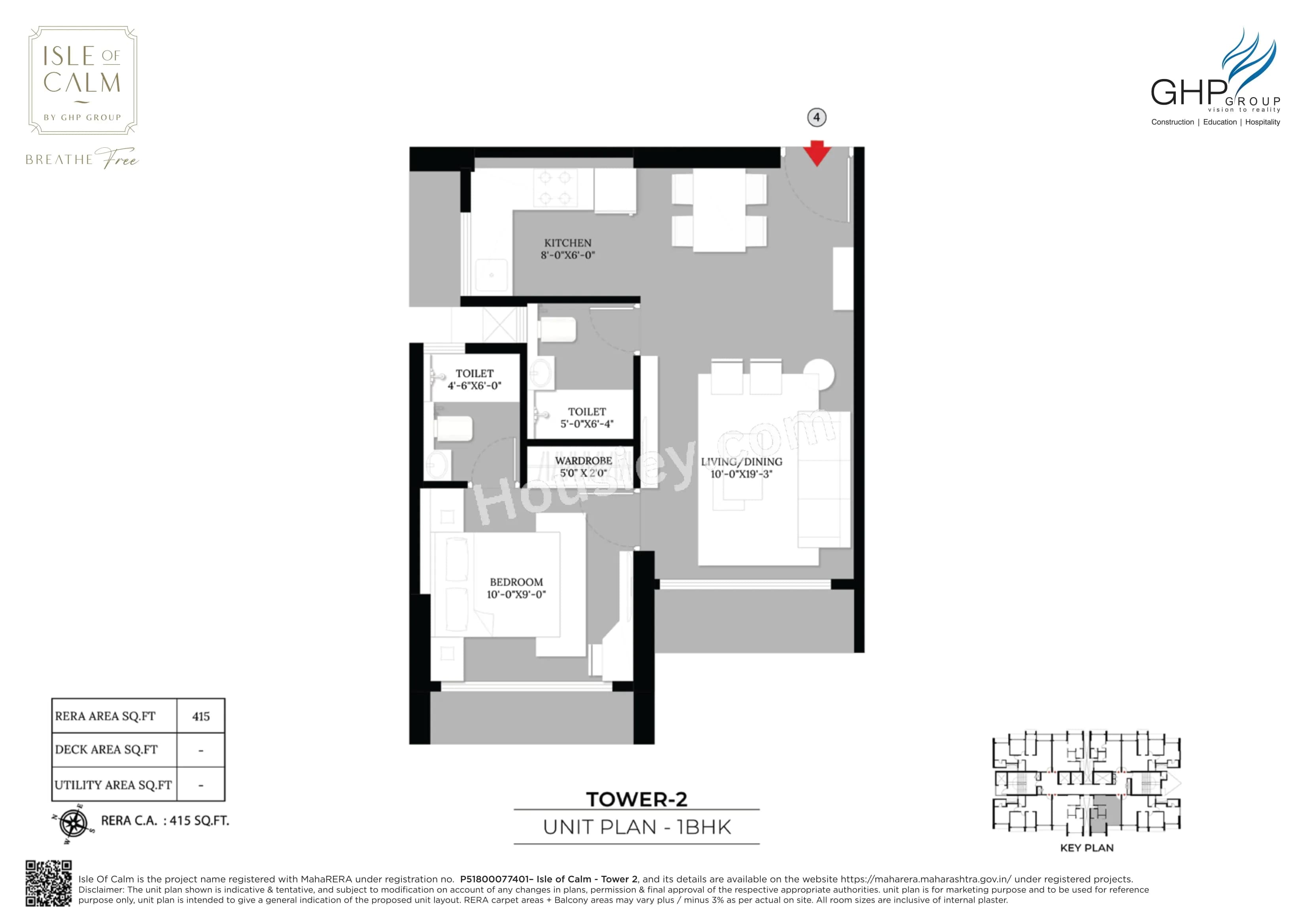 Unit plan - 415 sq.ft.