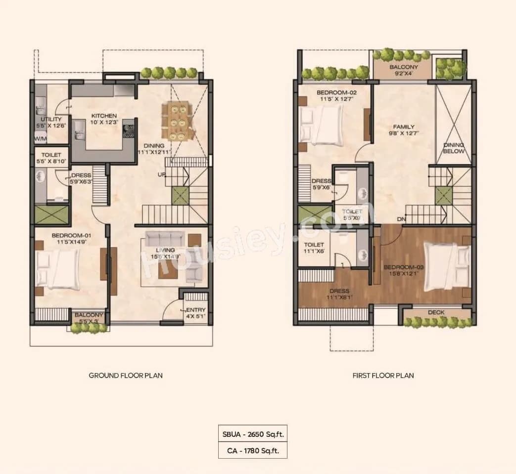 Unit plan - 1780 sq.ft.
