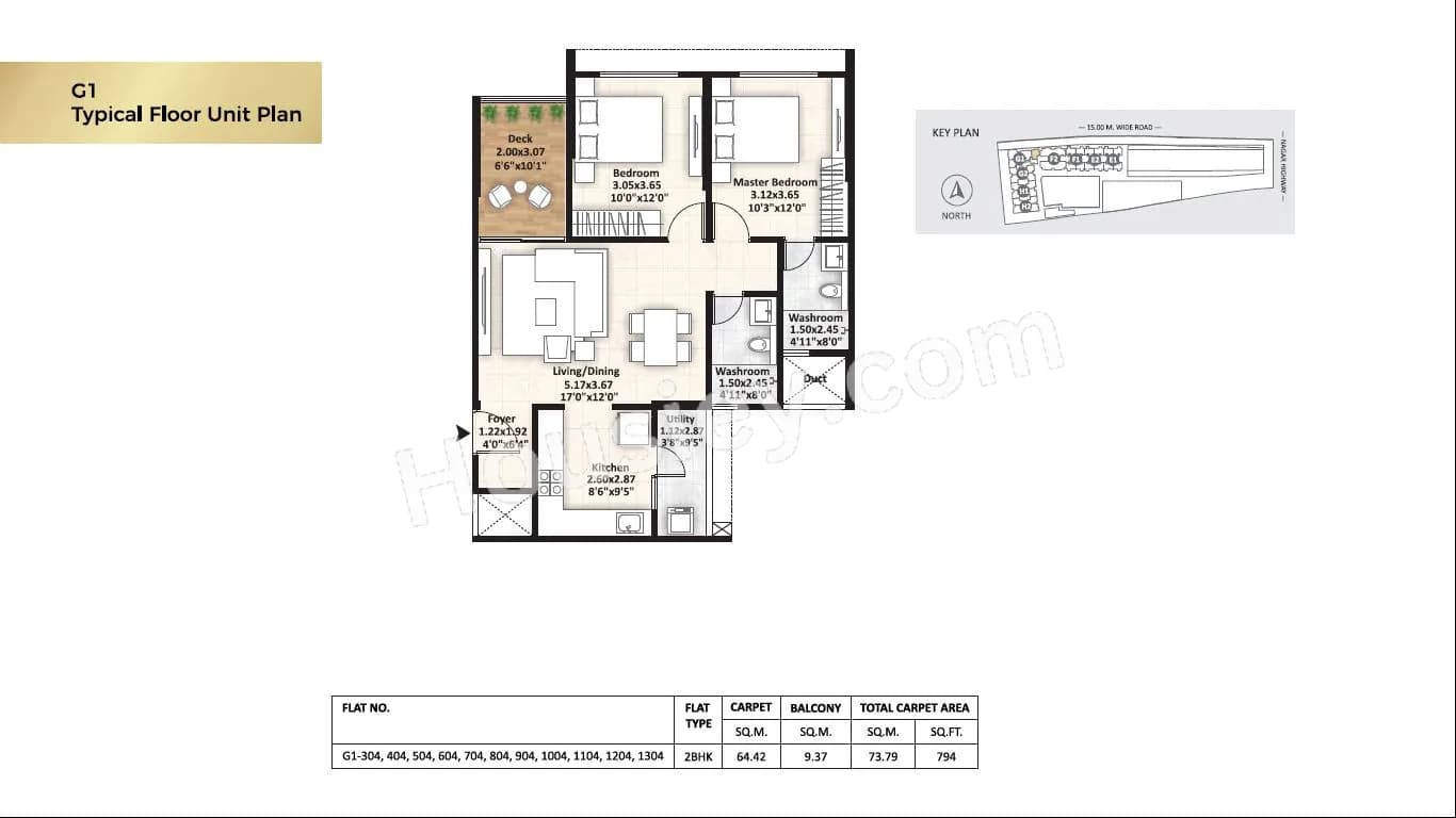 Unit plan - 794 sq.ft.