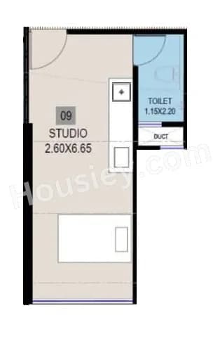 Unit plan - 281 sq.ft.