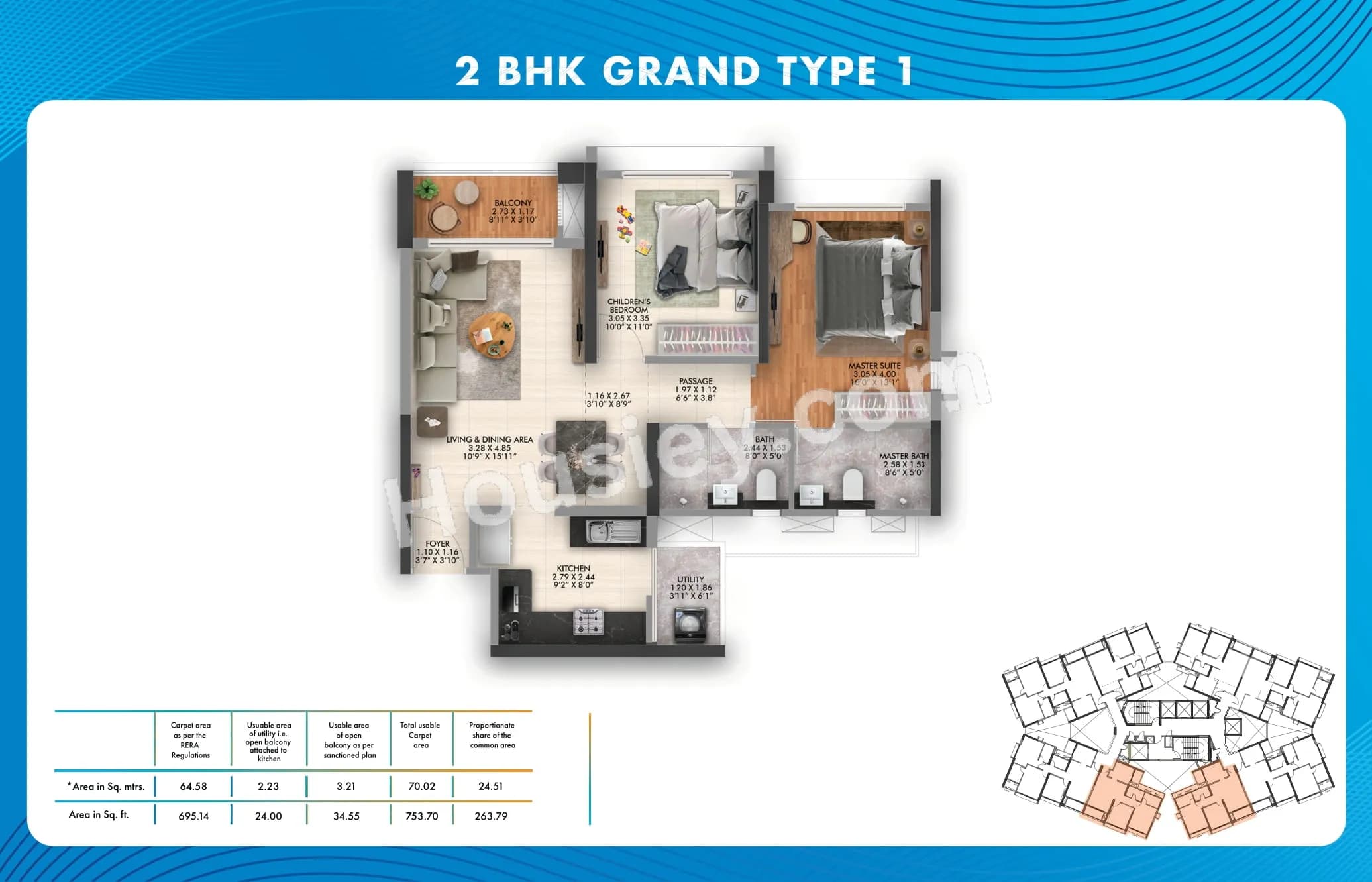 Unit plan - 753 sq.ft.