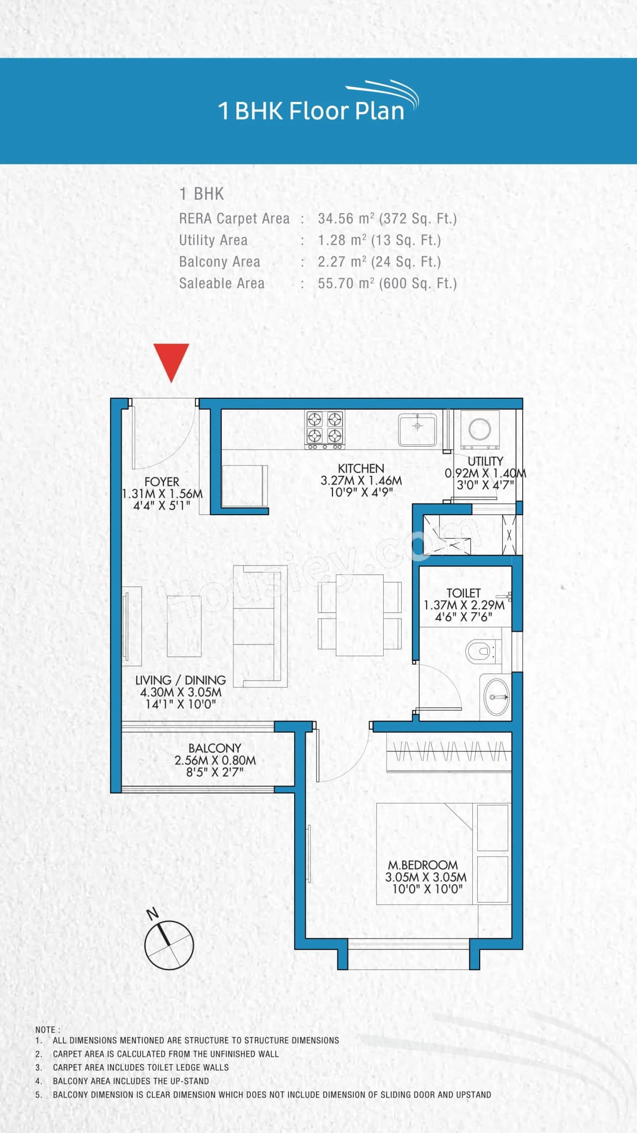 Unit plan - 372 sq.ft.
