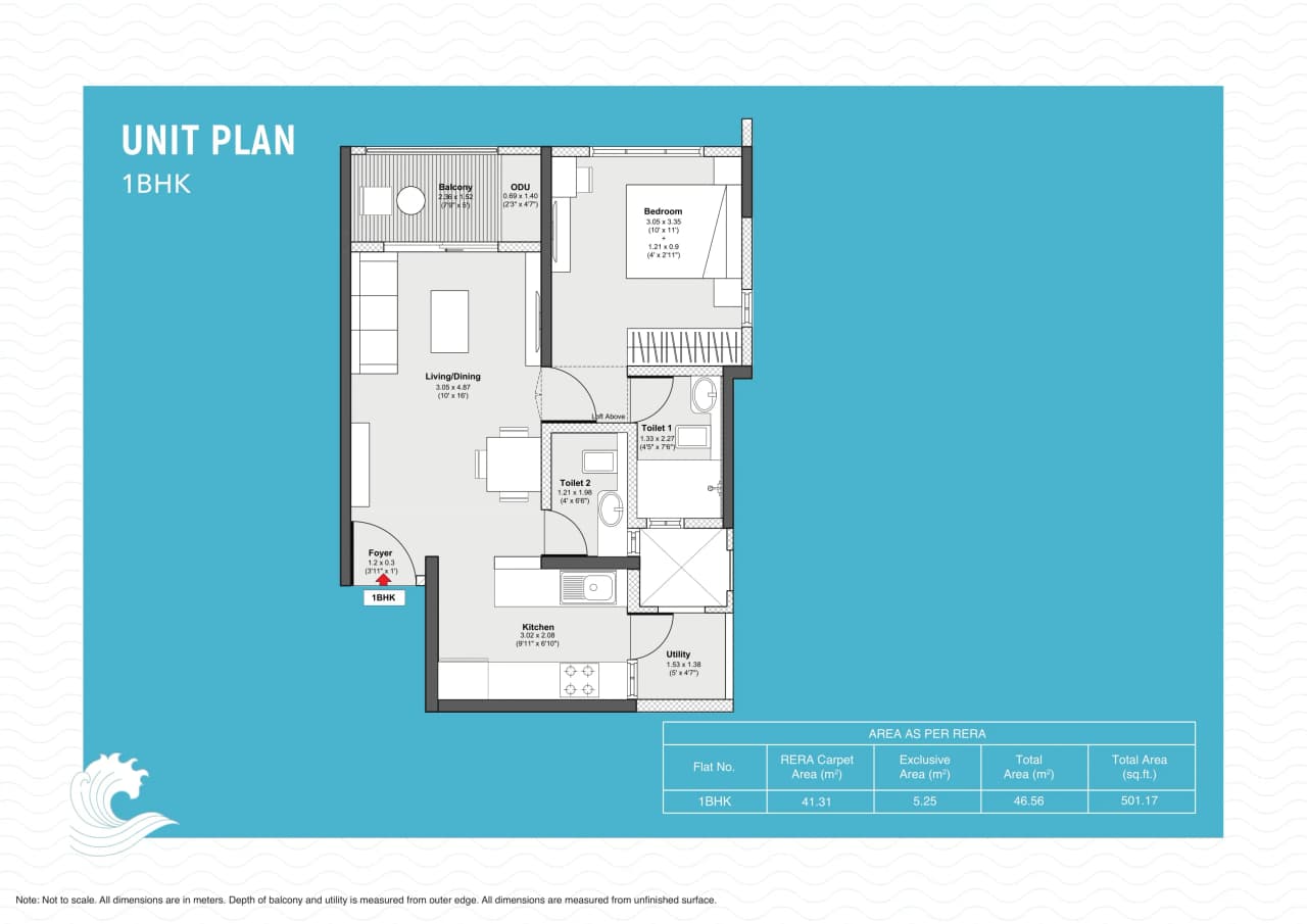 Unit plan - 501 sq.ft.