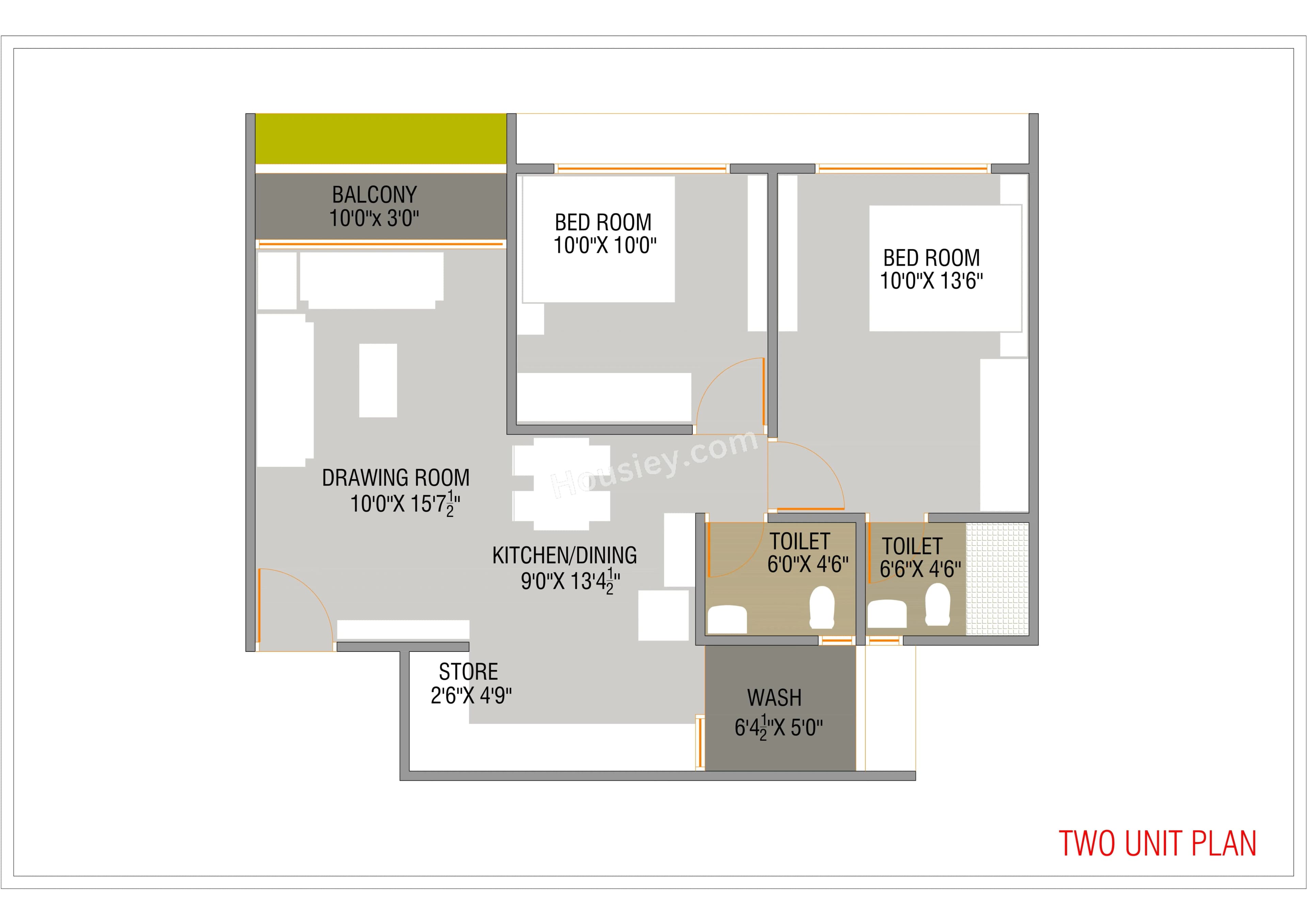 Unit plan - 770 sq.ft.