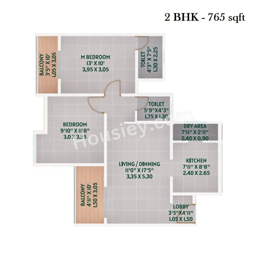 Unit plan - 765 sq.ft.