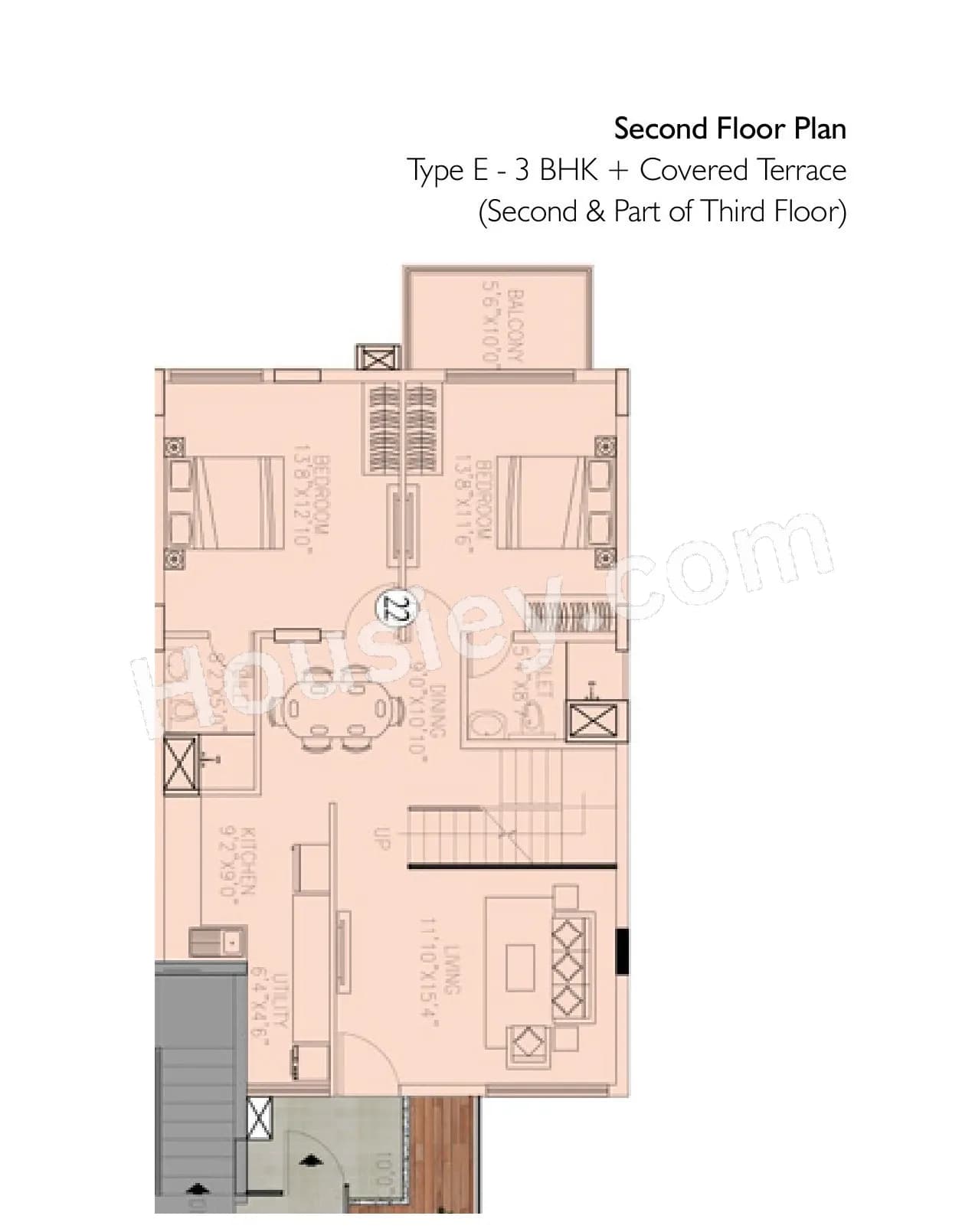 Unit plan - 1327 sq.ft.