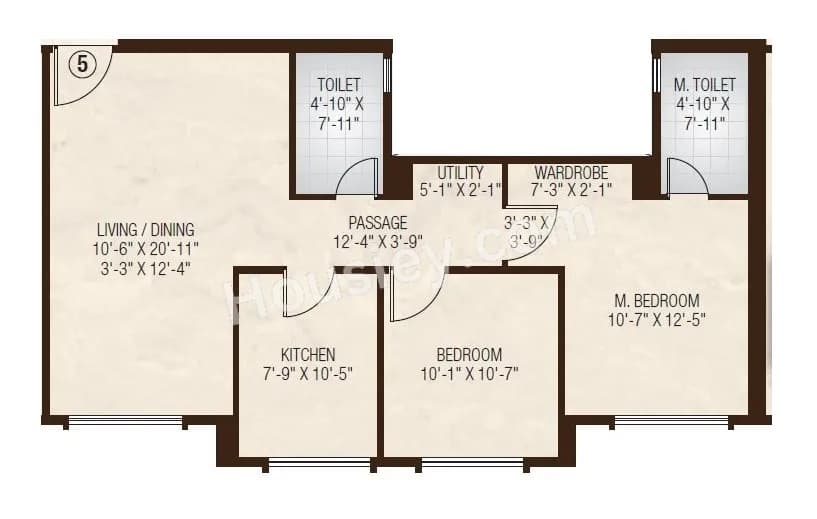 Unit plan - 772 sq.ft.