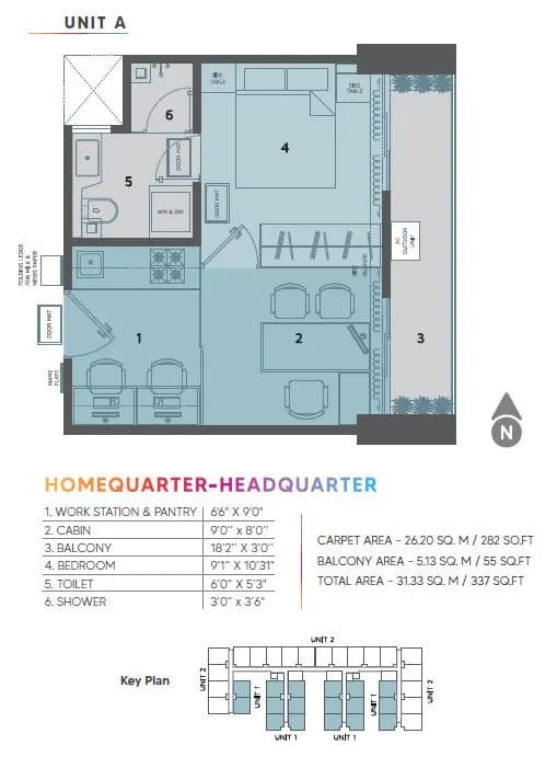 Unit plan - 337 sq.ft.