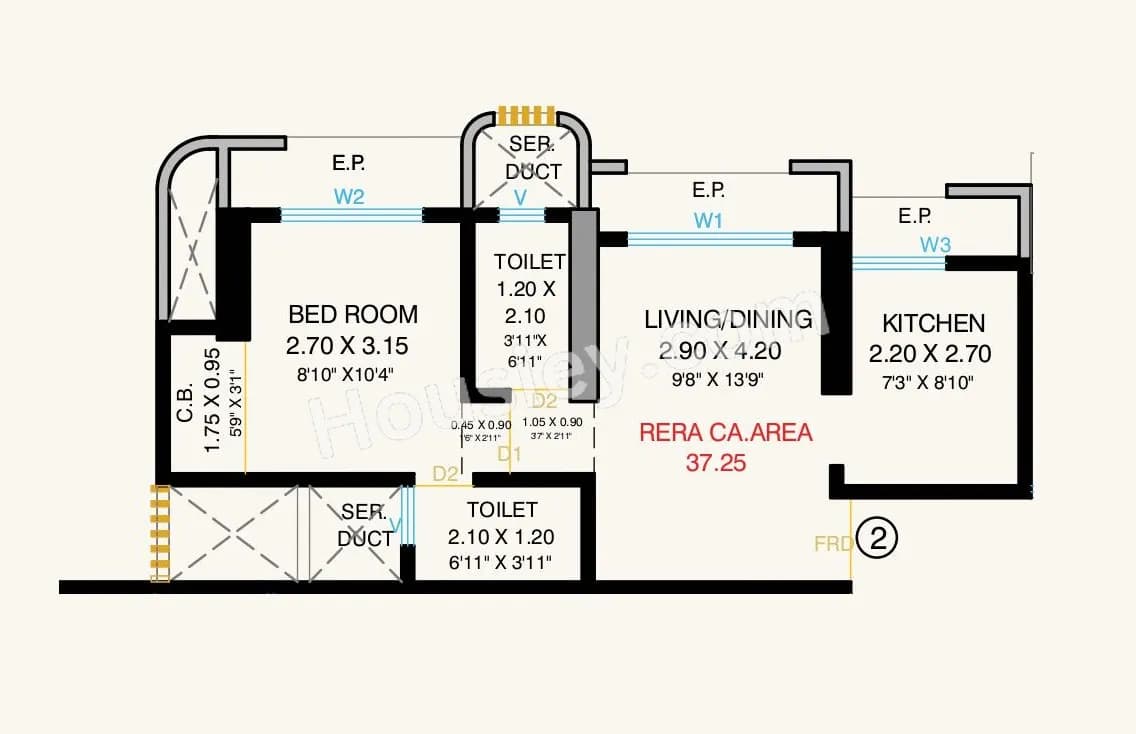 Unit plan - 428 sq.ft.