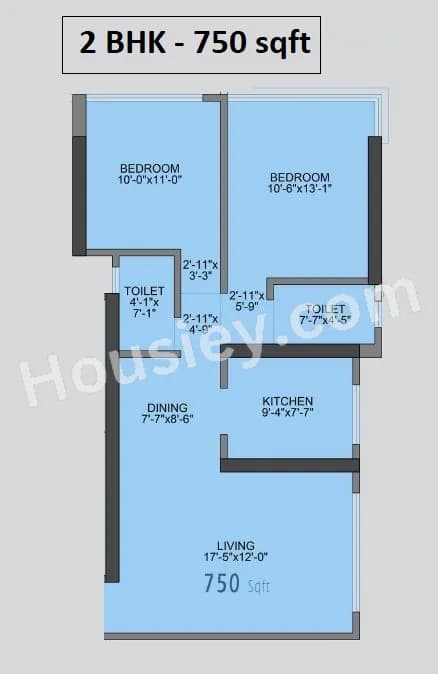 Unit plan - 754 sq.ft.
