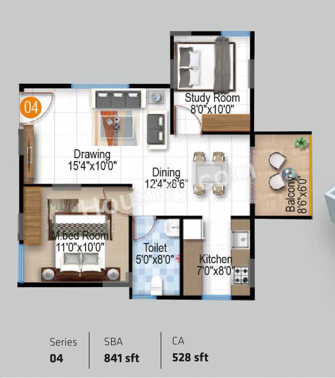 Unit plan - 528 sq.ft.