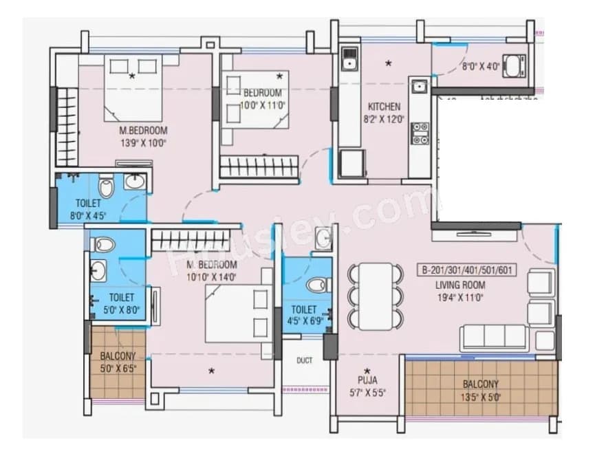Unit plan - 1138 sq.ft.