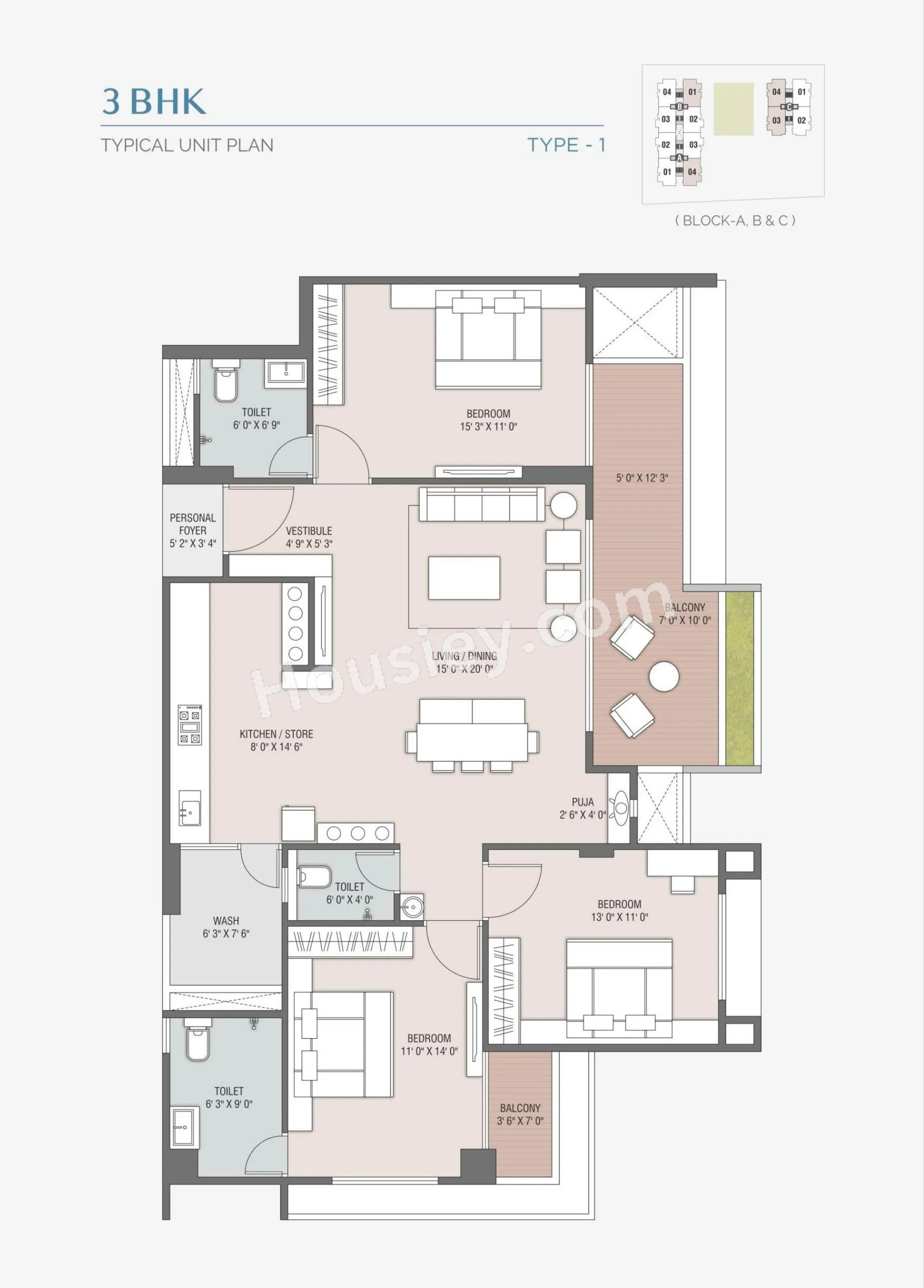 Unit plan - 1388 sq.ft.