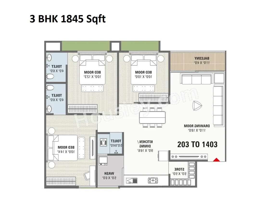 Unit plan - 1014 sq.ft.