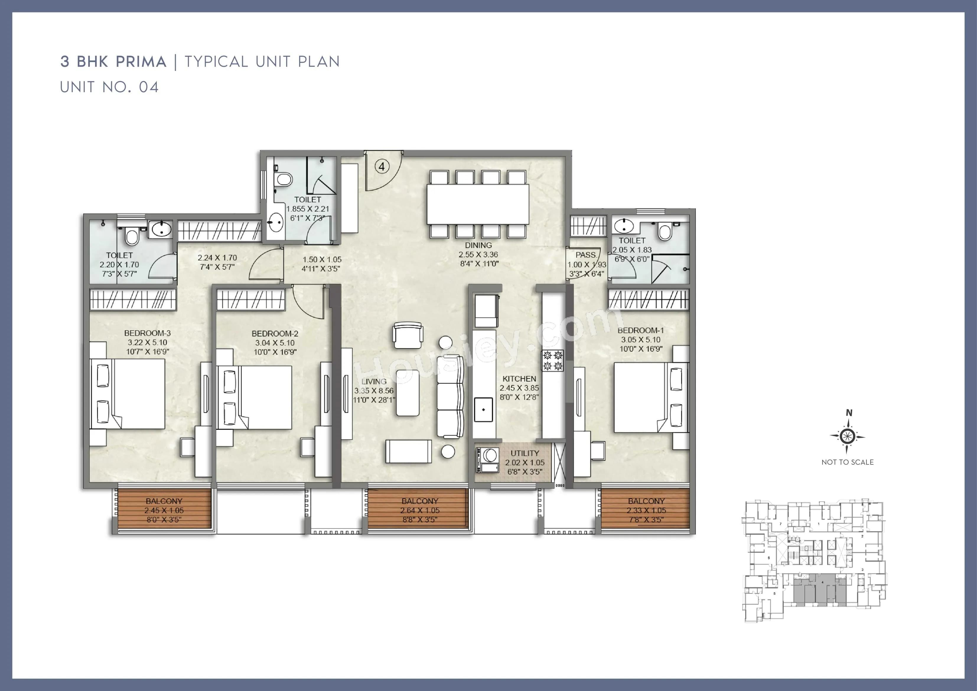 Unit plan - 1406 sq.ft.