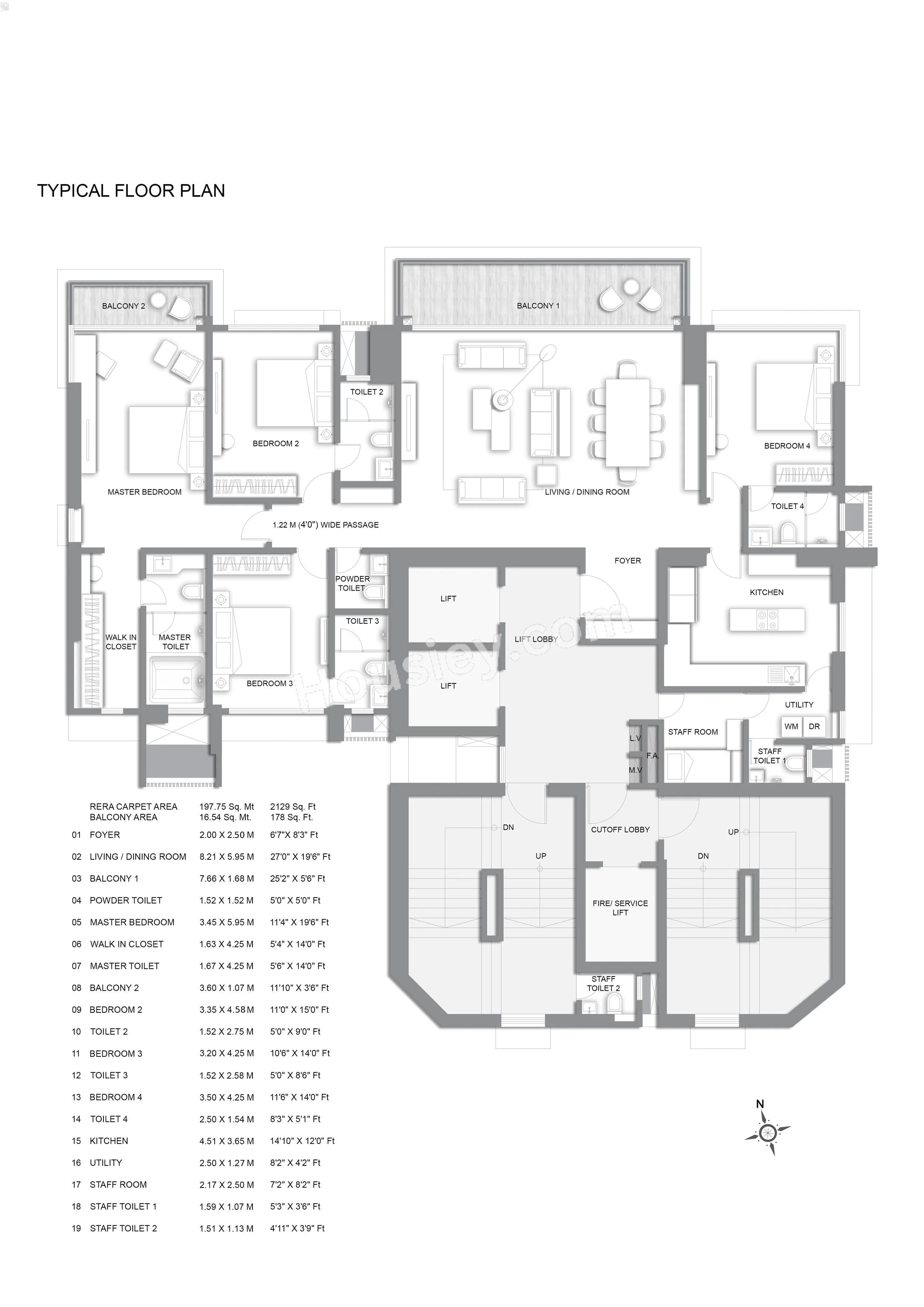 Unit plan - 2307 sq.ft.