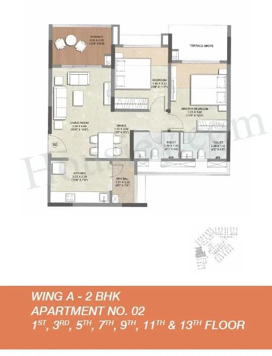Unit plan - 564 sq.ft.