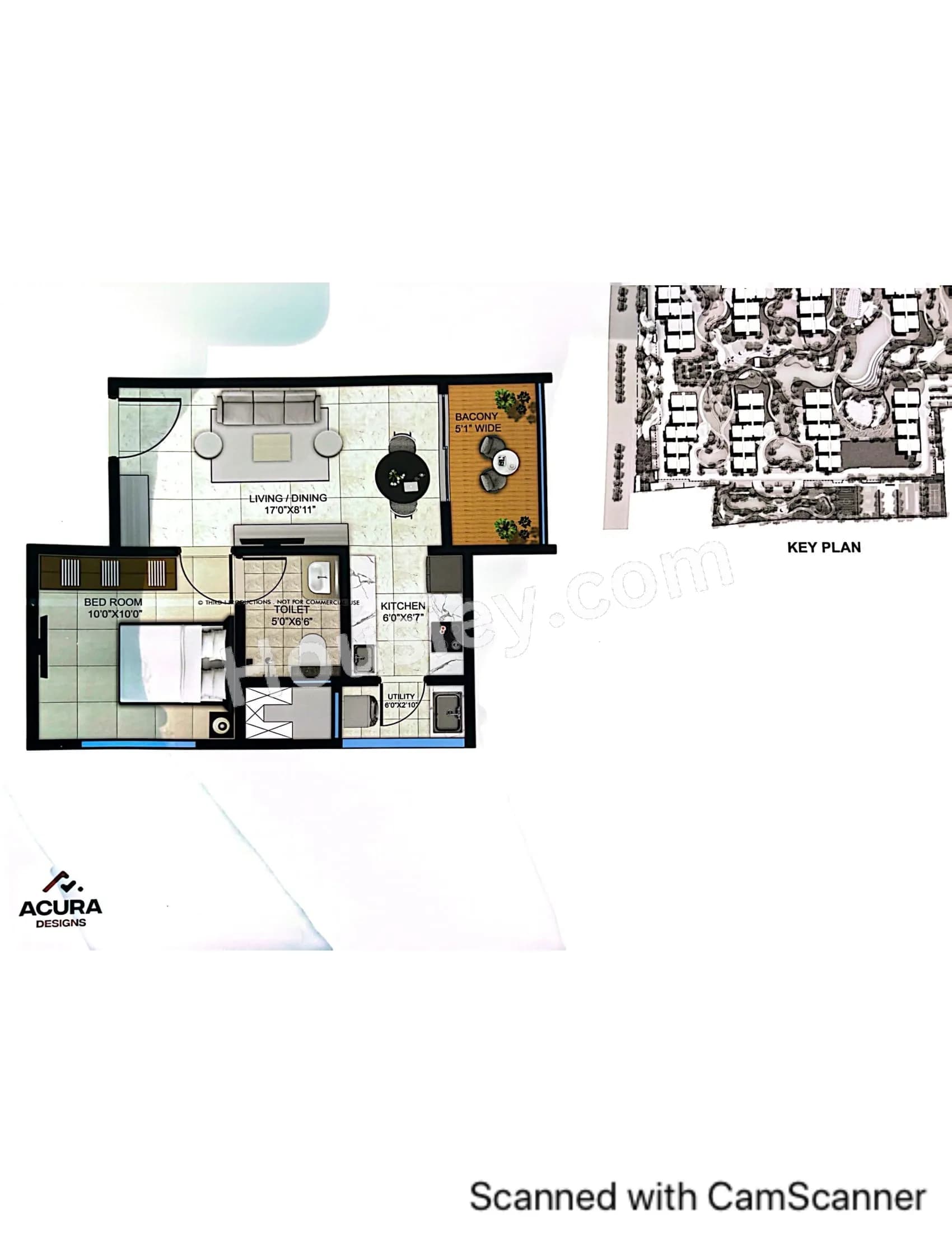 Unit plan - 322 sq.ft.
