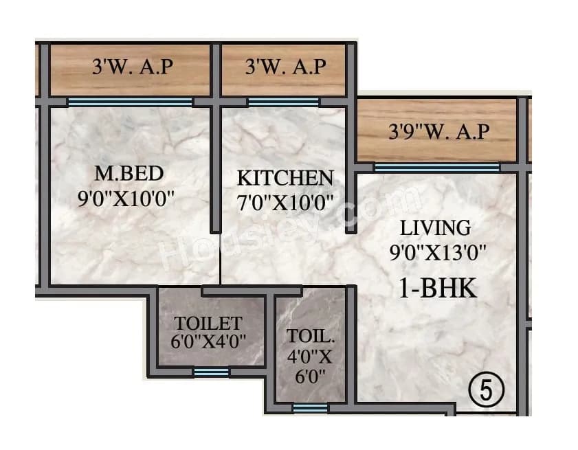 Unit plan - 330 sq.ft.