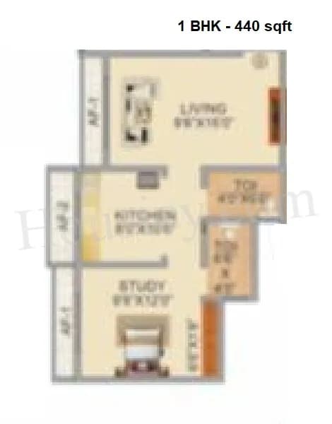 Unit plan - 440 sq.ft.