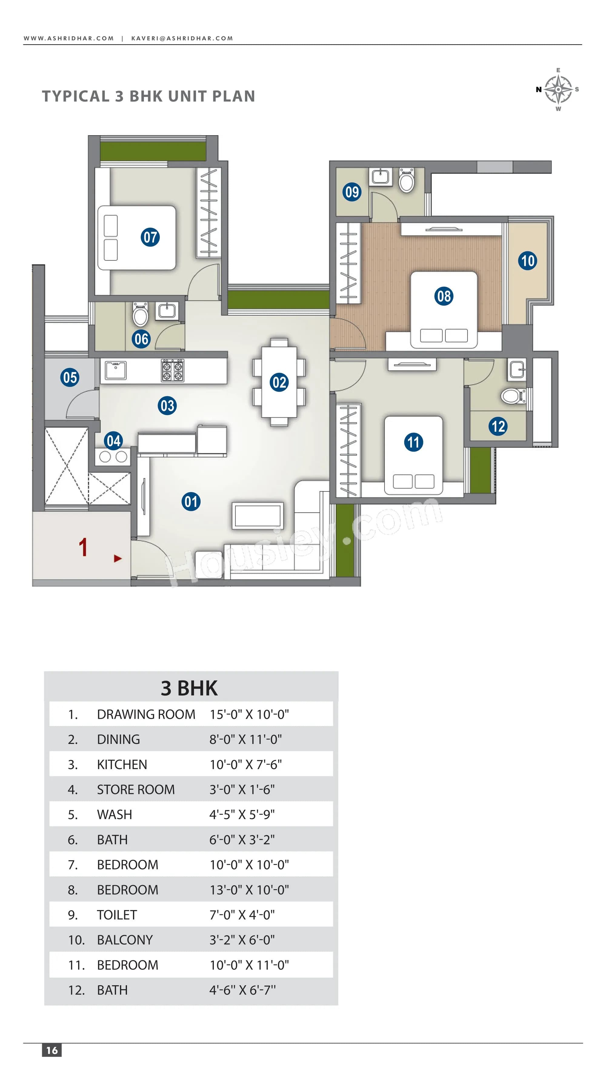 Unit plan - 767 sq.ft.