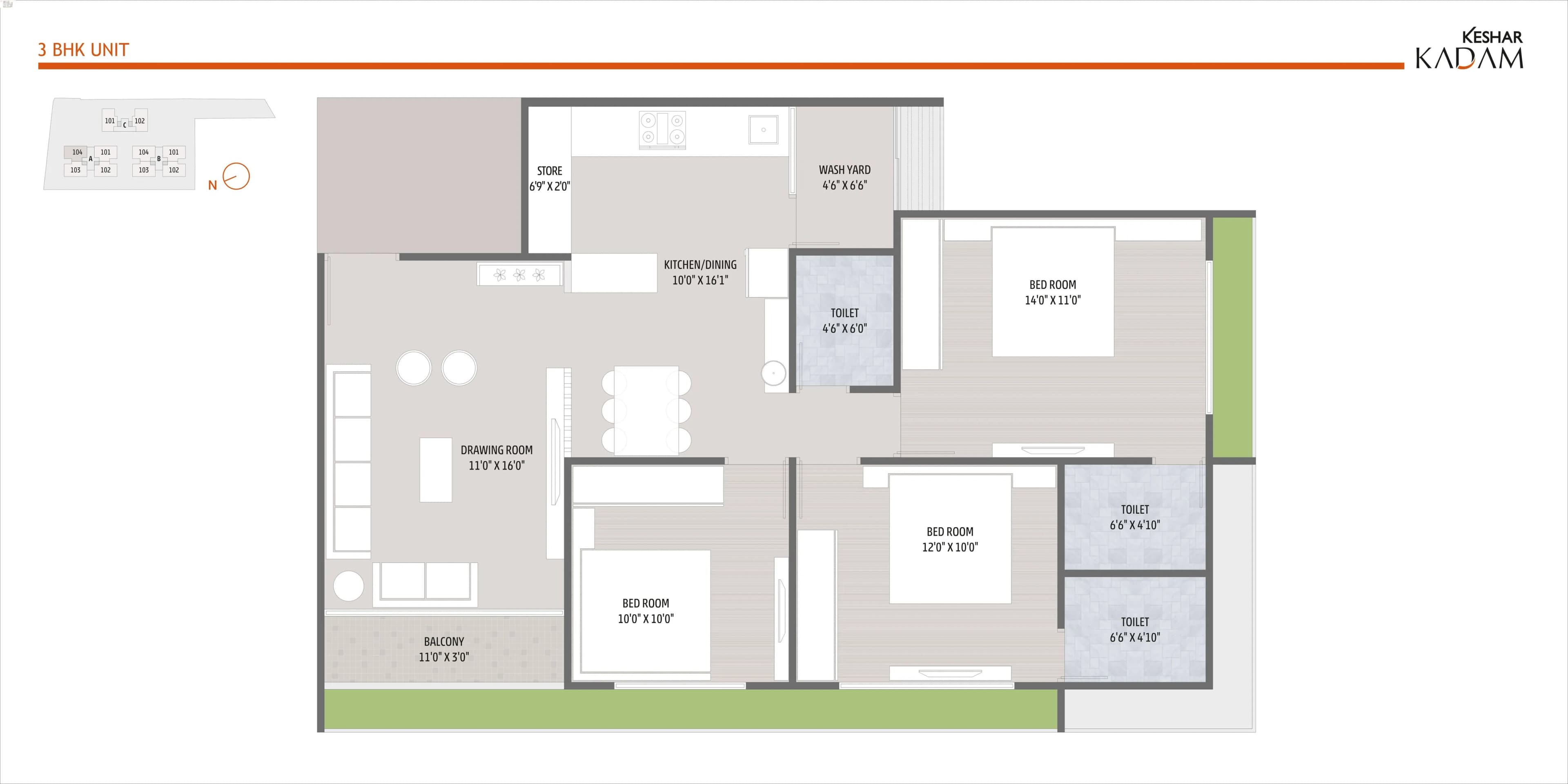 Unit plan - floor layout