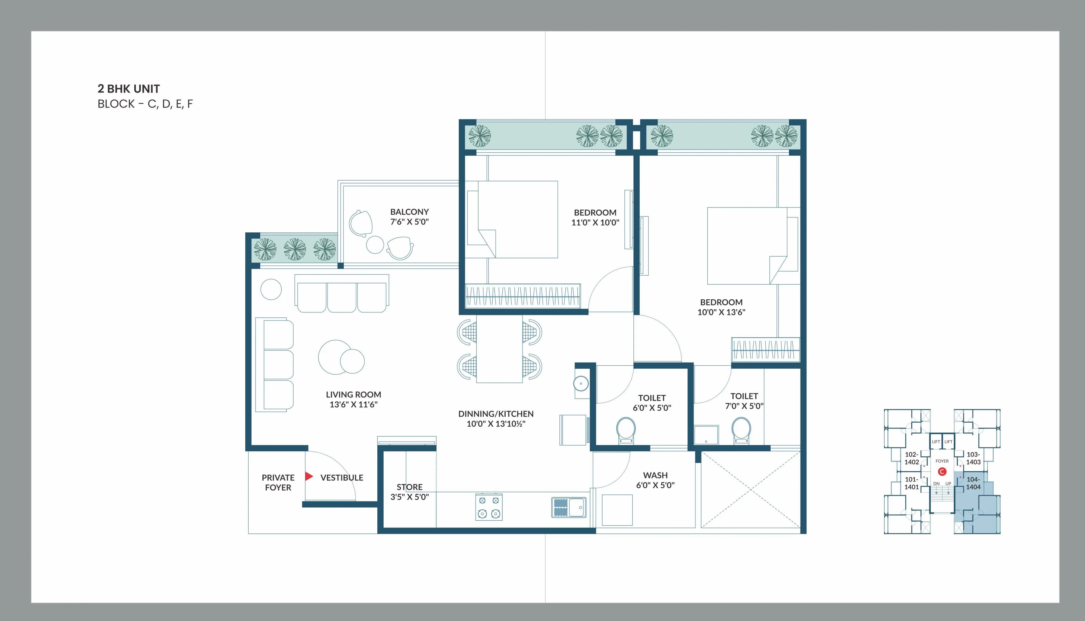 Unit plan - floor layout