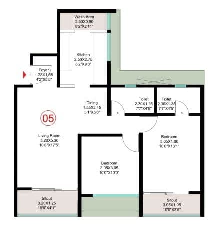 Unit plan - 794 sq.ft.