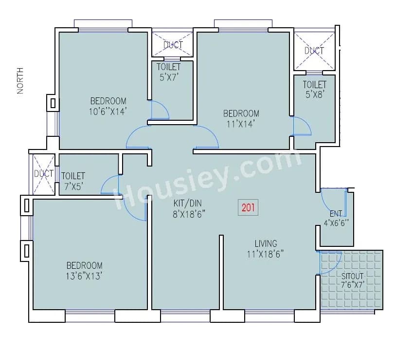 Unit plan - 1116 sq.ft.