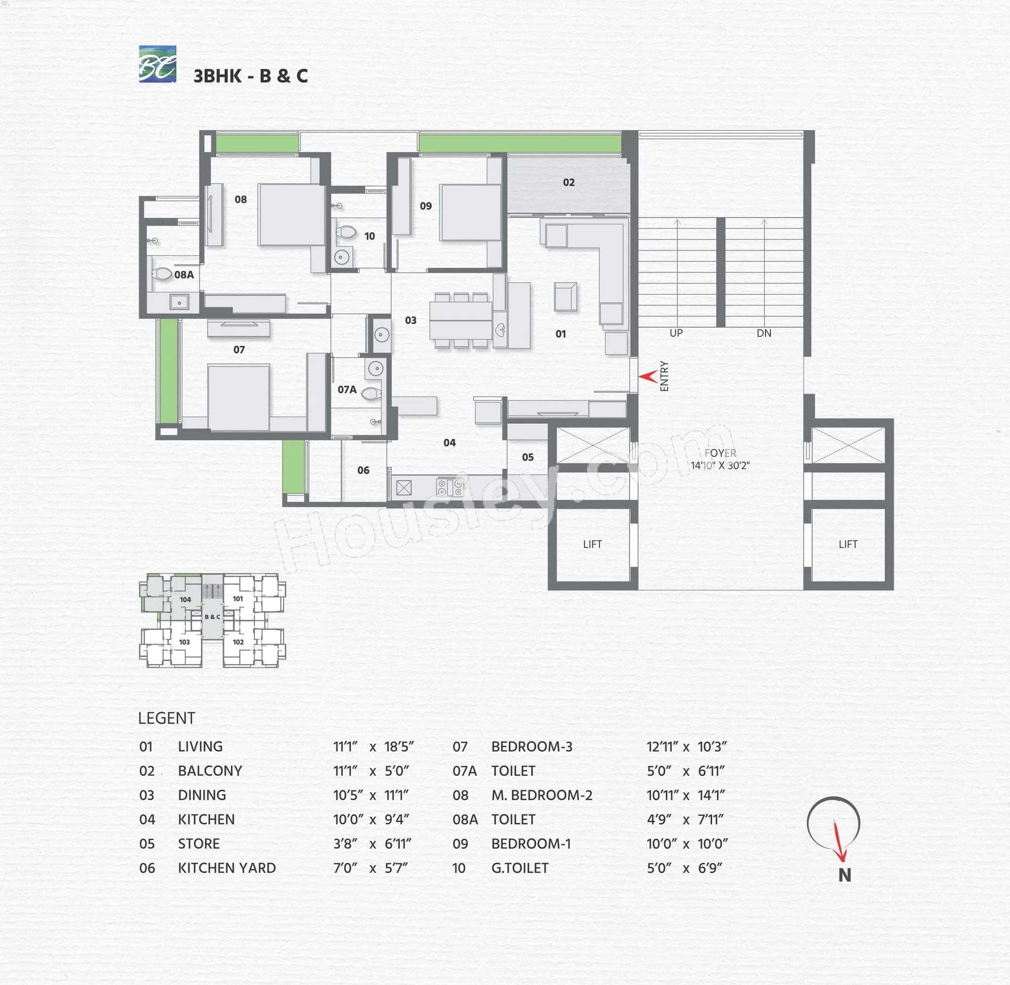 Unit plan - 1408 sq.ft.