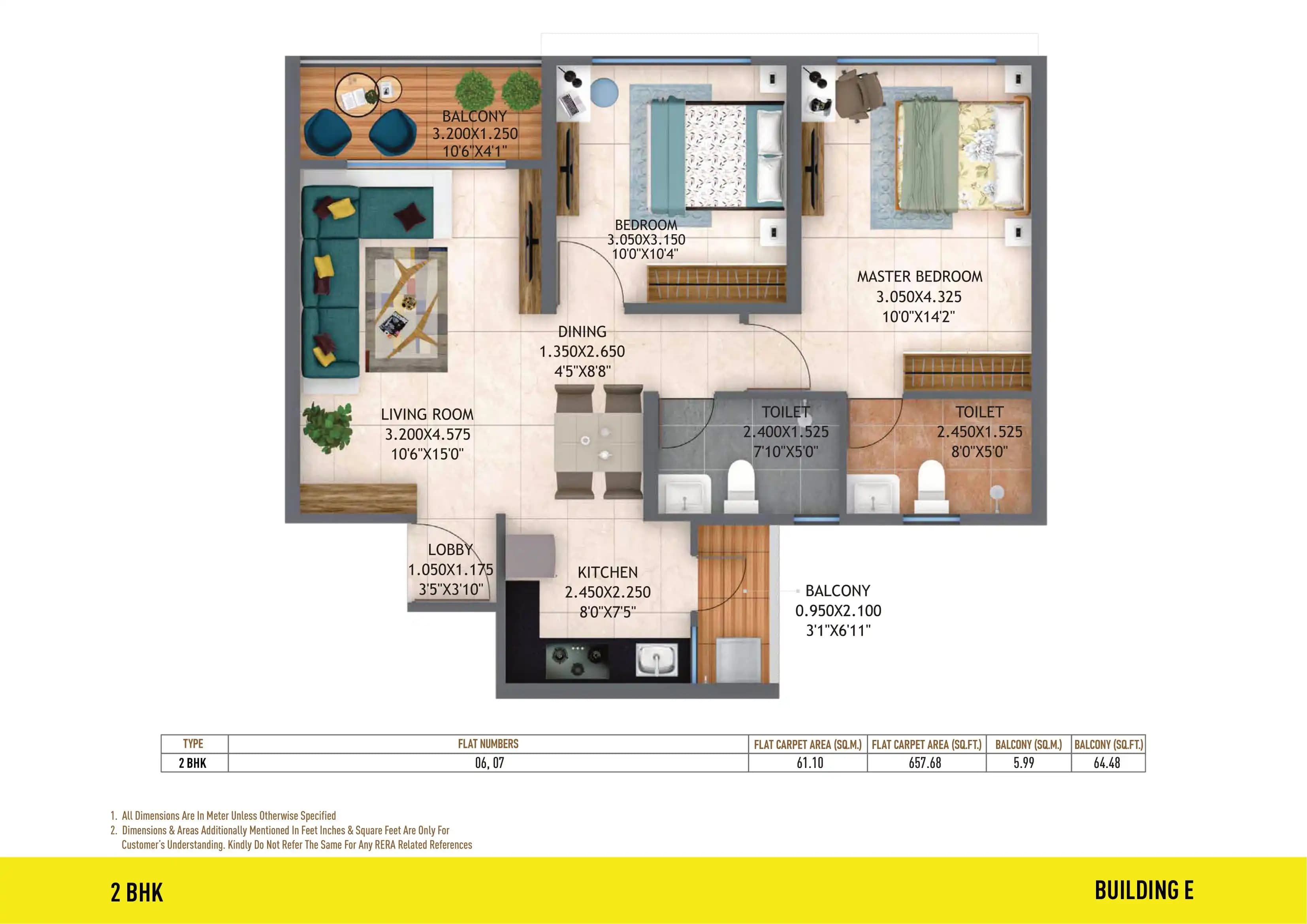 Unit plan - 722 sq.ft.