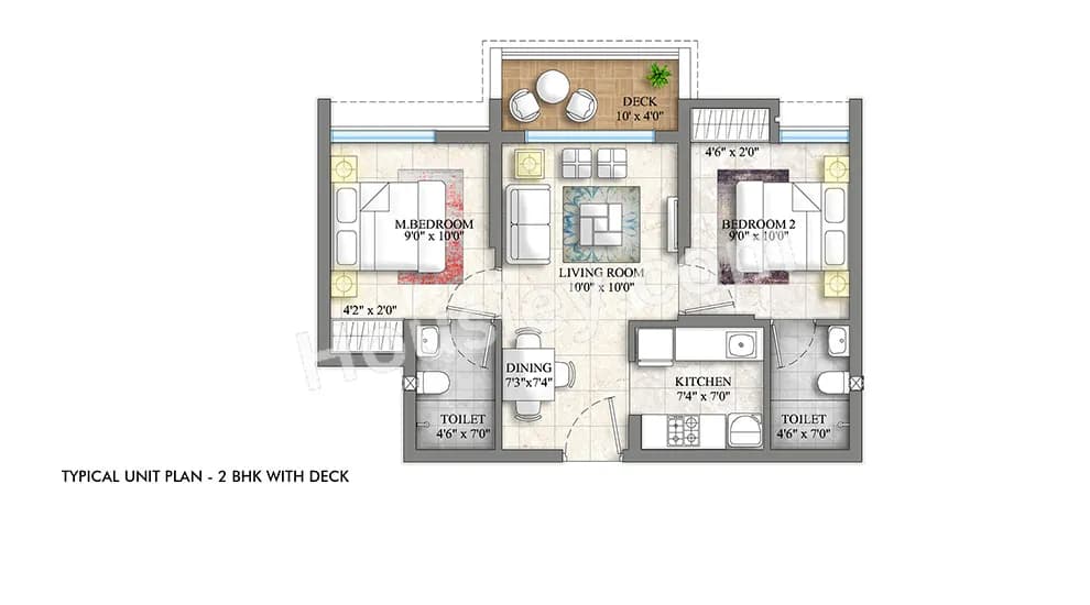 Unit plan - 540 sq.ft.